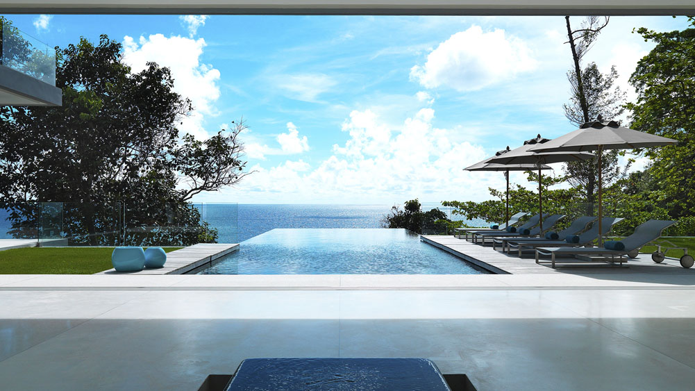 Villa Amanzi Kamala - Stunning ocean views from the living area